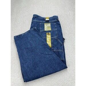 NWT Lee Dungarees Men's Carpenter Jeans 54x32 Original Stone Dark Blue